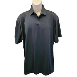 & collar athletic fit performance dress shirt polo stain resistant 2XL black